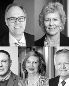 Chairman Sid Myer AM, Deputy Chair Hayley Baillie, Tim Bednall, Jillian Broadbent AC, Patrick Corrigan AM, Marilyn Darling AC, Tim Fairfax AC, Sam Meers AO, John Liangis, Dr Helen Nugent AC, Nigel Satterley AM, Susan Armitage and Elizabeth Pakchung.