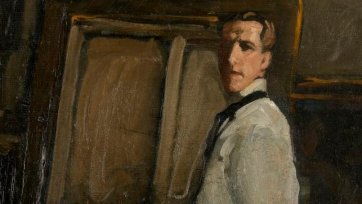 Self portrait (Full Length in front of Easel)