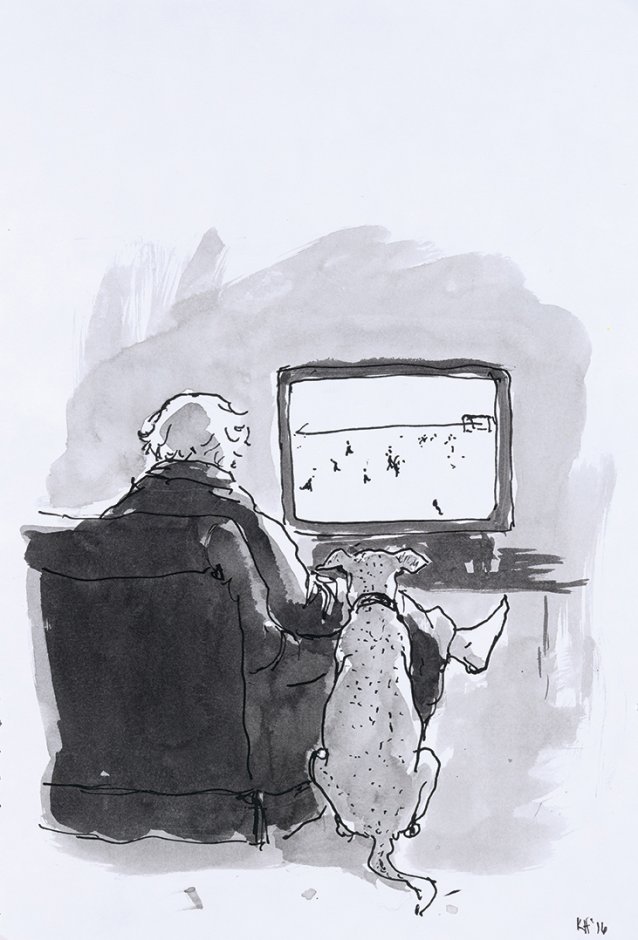 "Ball sports" Scenes from a Dog's Life, 2016 by Kristin Headlam
Courtesy the artist and Charles Nodrum Gallery