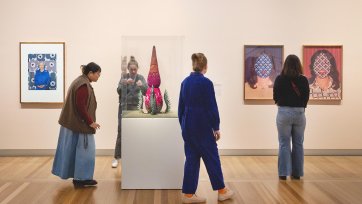 Visitors to the In Bloom exhibition, June 2025