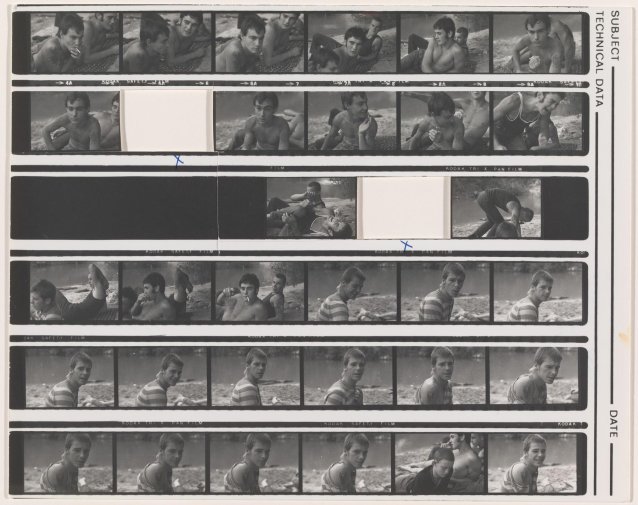 Contact sheet (Mark Lean and Punky), 1974