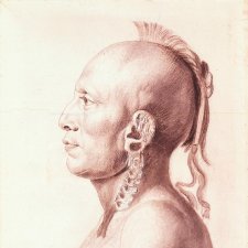 Cachasunghia, Osage Warrior 1804–06 by Charles Balthazar Julien Févret de Saint-Mémin 