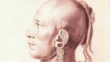 Cachasunghia, Osage Warrior 1804–06 by Charles Balthazar Julien Févret de Saint-Mémin 