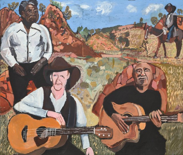 Western Aranda Albert Namatjira, Slim Dusty and Archie Roach on Country, 2022 Vincent Namatjira