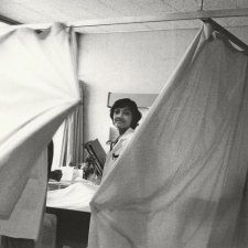 Doctor/Nurse pulling curtain around bed, 1979 Carol Jerrems