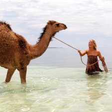 Mia Wasikowska as Robyn Davidson at Hamelin Pool, 2013 by Matt Nettheim