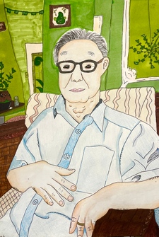 In the Green Room with Grandpa